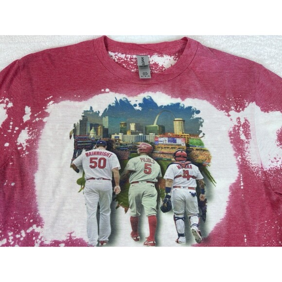 St Louis Cardinals Albert Pujols Adam Wainwright Yadi Molina Tie Dye Shirt M - Picture 3 of 7